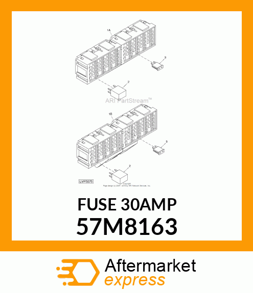 MINIATURE BLADE ELECT. FUSE, 30 AMP 57M8163