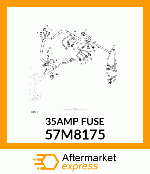 FUSE, 35AMP, SAE J1284 BLADE FUSE 57M8175