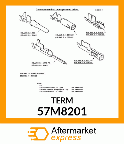 AMP MCP TAB TERMINAL NOM 9.5 57M8201