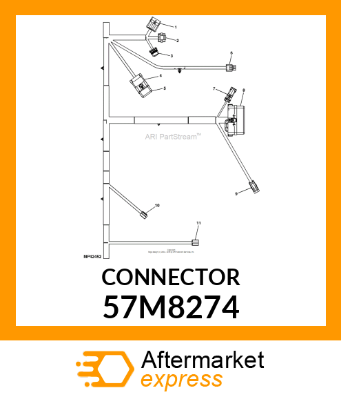 CONN DELPHI MP280 5W MS GRY PLSTC 57M8274