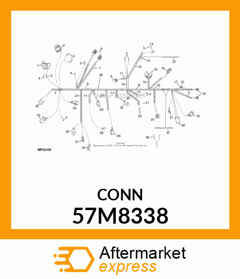 CONN DELPHI MP100 24W FS NTRL PLSTC 57M8338