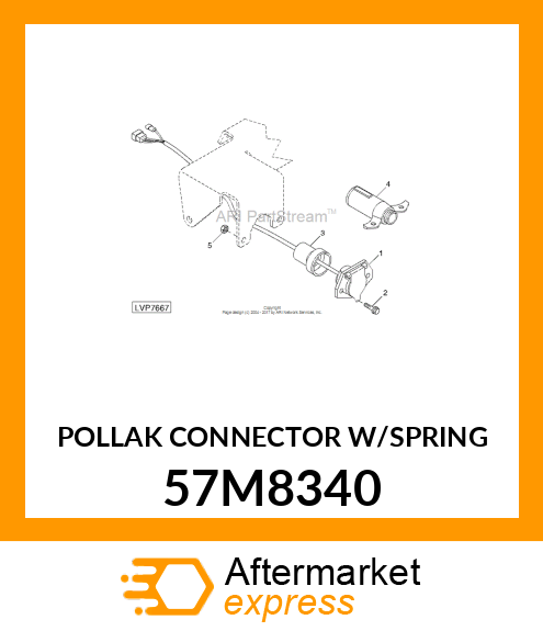 POLLAK CONNECTOR W/SPRING 57M8340