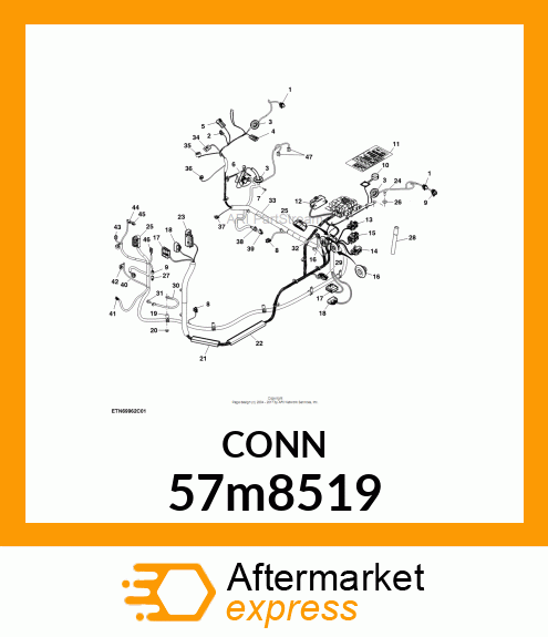 CONN MOLEX CMC 32W FS BLK POLYSTR 57m8519