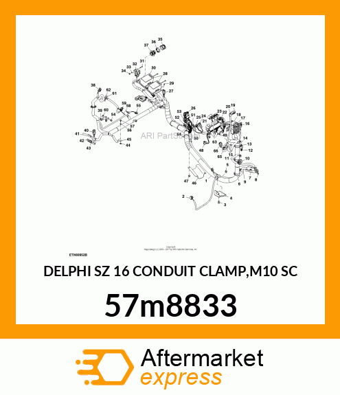 DELPHI SZ 16 CONDUIT CLAMP,M10 SC 57m8833