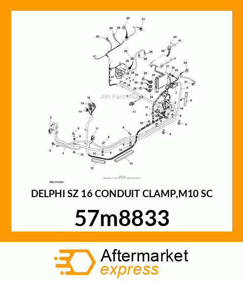 DELPHI SZ 16 CONDUIT CLAMP,M10 SC 57m8833