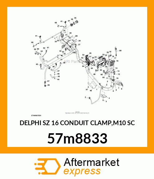 DELPHI SZ 16 CONDUIT CLAMP,M10 SC 57m8833