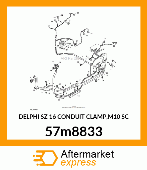 DELPHI SZ 16 CONDUIT CLAMP,M10 SC 57m8833