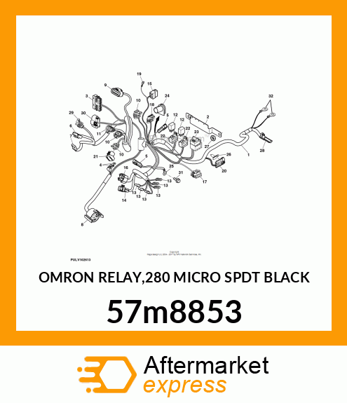 OMRON RELAY,280 MICRO SPDT BLACK 57m8853