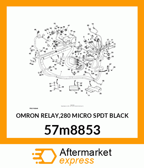 OMRON RELAY,280 MICRO SPDT BLACK 57m8853