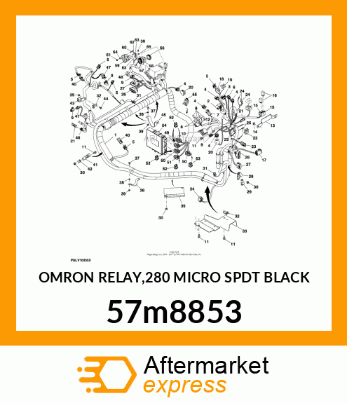 OMRON RELAY,280 MICRO SPDT BLACK 57m8853