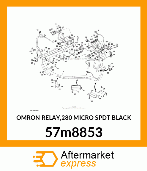 OMRON RELAY,280 MICRO SPDT BLACK 57m8853