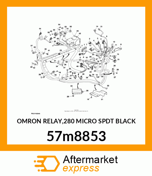 OMRON RELAY,280 MICRO SPDT BLACK 57m8853