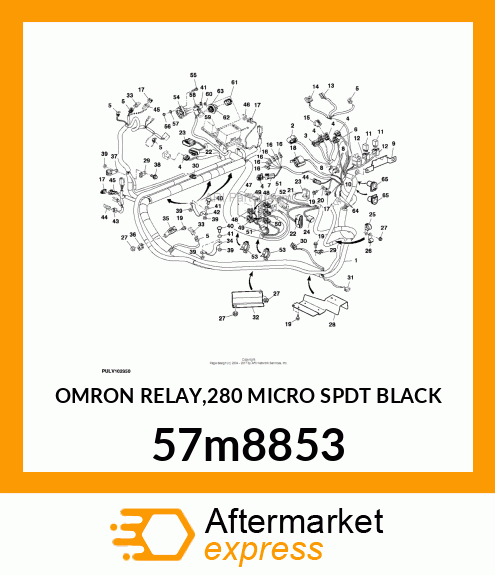 OMRON RELAY,280 MICRO SPDT BLACK 57m8853