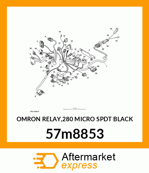 OMRON RELAY,280 MICRO SPDT BLACK 57m8853