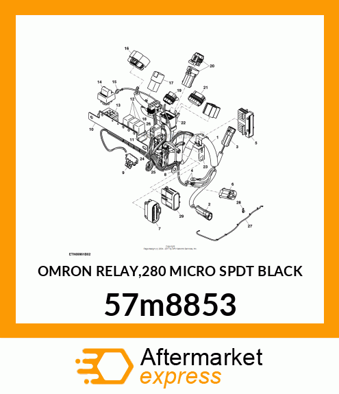 OMRON RELAY,280 MICRO SPDT BLACK 57m8853