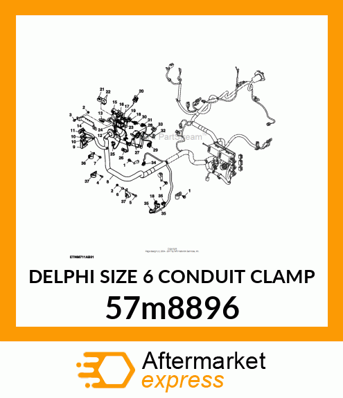 DELPHI SIZE 6 CONDUIT CLAMP 57m8896