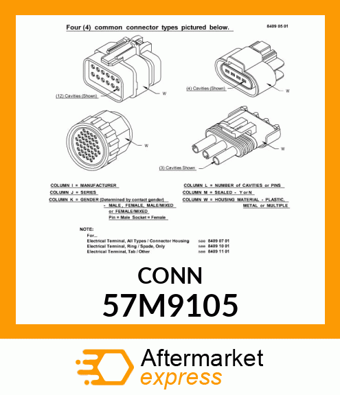 CONN FCI DCS1 4W MS BLK PLSTC 57M9105