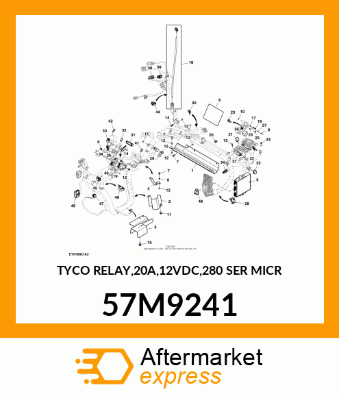 TYCO RELAY,20A,12VDC,280 SER MICR 57M9241