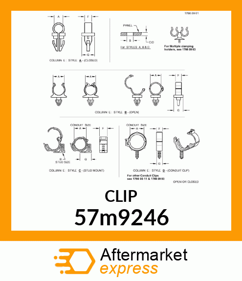 SOFANOU ELEC. ROUND HOLE CLIP 16 57m9246