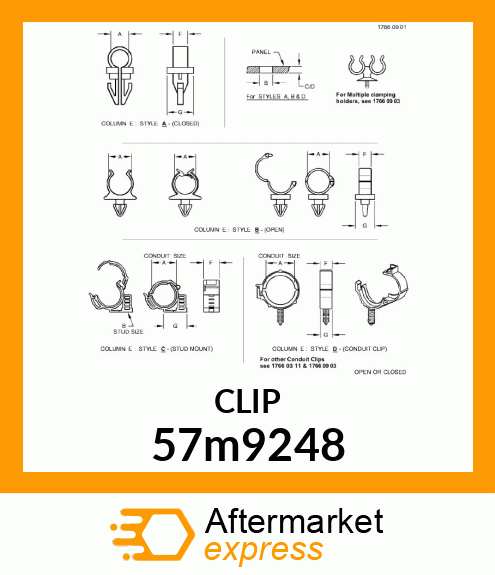 SOFANOU ELEC. ROUND HOLE CLIP 23 57m9248