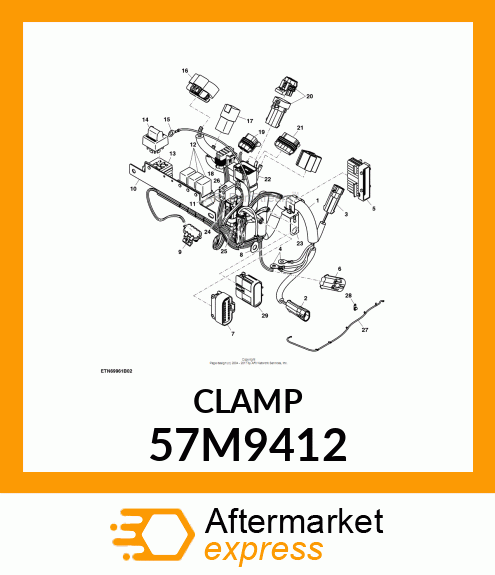 DELPHI SIZE 22, M10 CONDUIT CLAMP 57M9412