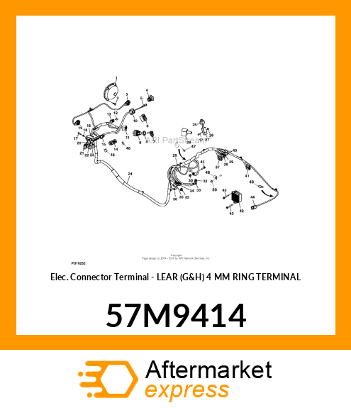 LEAR (Gamp;H) 4 MM RING TERMINAL 57M9414