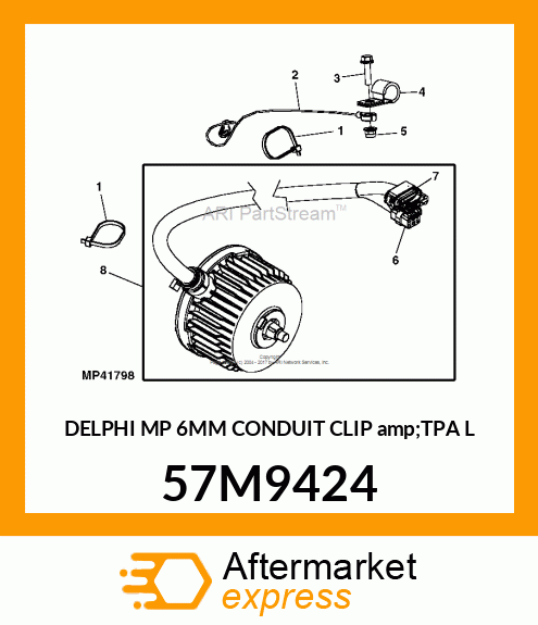 DELPHI MP 6MM CONDUIT CLIP amp;TPA L 57M9424