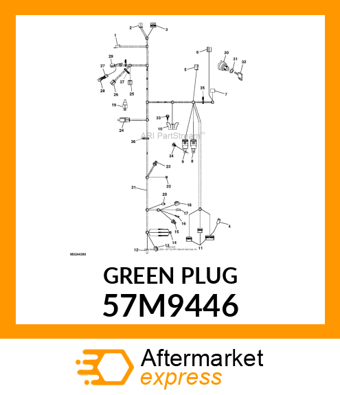 DELPHI GT150 GREEN CAVITY PLUG 57M9446