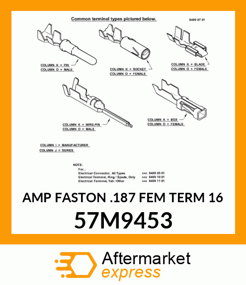 AMP FASTON .187 FEM TERM 16 57M9453