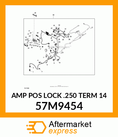 AMP POS LOCK .250 TERM 14 57M9454