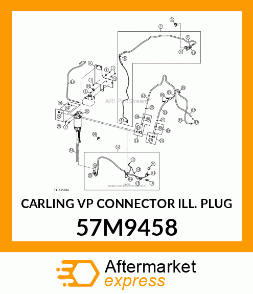 CARLING VP CONNECTOR ILL. PLUG 57M9458