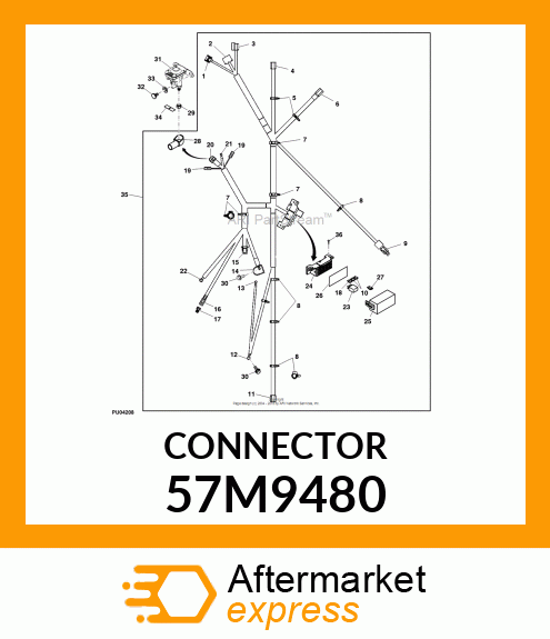 AMP SEALED SENSOR CONN 4WAY 2X2 57M9480