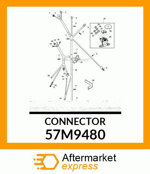 AMP SEALED SENSOR CONN 4WAY 2X2 57M9480