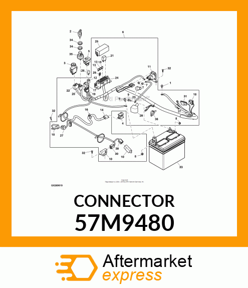 AMP SEALED SENSOR CONN 4WAY 2X2 57M9480