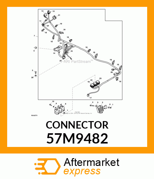 FAI 56 6WAY CONN FEM BLK 57M9482