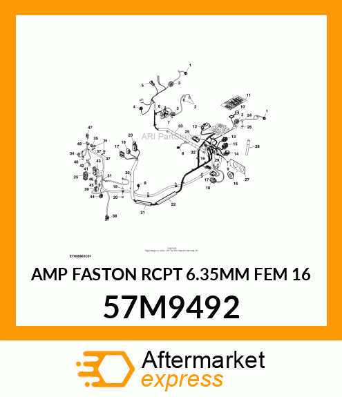 AMP FASTON RCPT 6.35MM FEM 16 57M9492