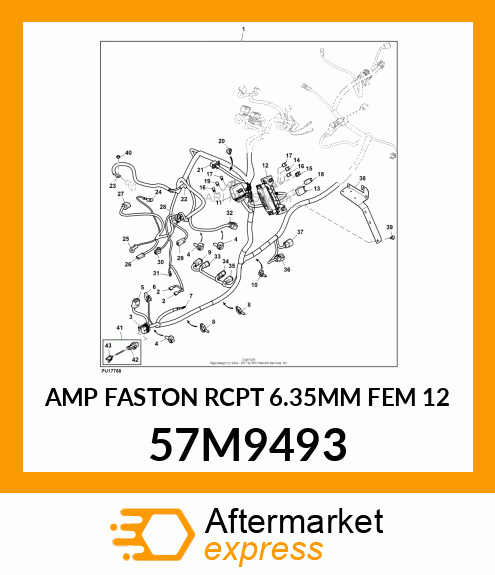 AMP FASTON RCPT 6.35MM FEM 12 57M9493