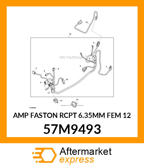 AMP FASTON RCPT 6.35MM FEM 12 57M9493