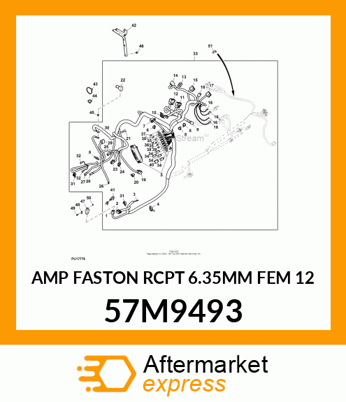 AMP FASTON RCPT 6.35MM FEM 12 57M9493