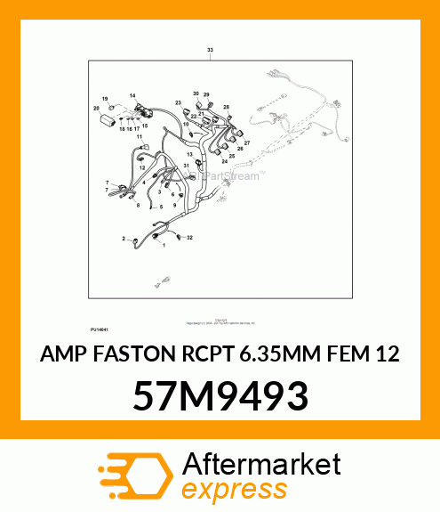 AMP FASTON RCPT 6.35MM FEM 12 57M9493