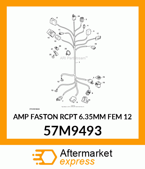 AMP FASTON RCPT 6.35MM FEM 12 57M9493