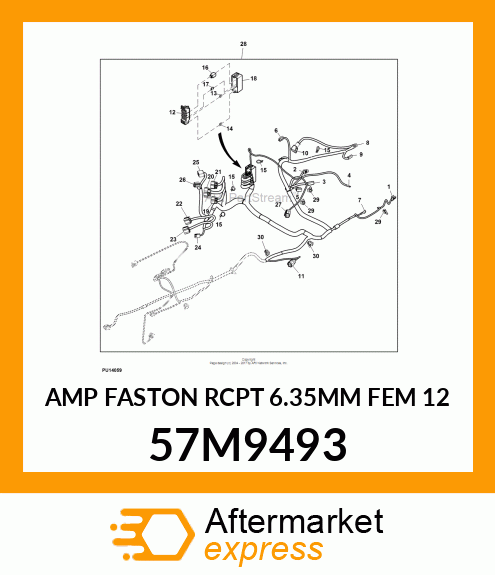 AMP FASTON RCPT 6.35MM FEM 12 57M9493