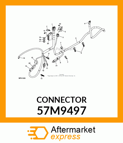 HELLA 5WAY SOCKET CIRCUIT BOARD 57M9497