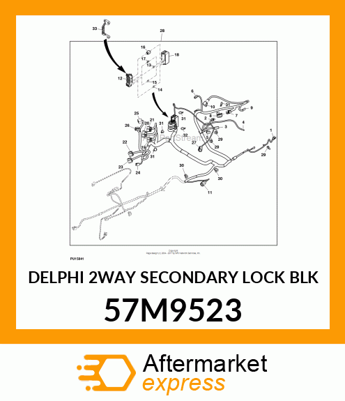 DELPHI 2WAY SECONDARY LOCK BLK 57M9523