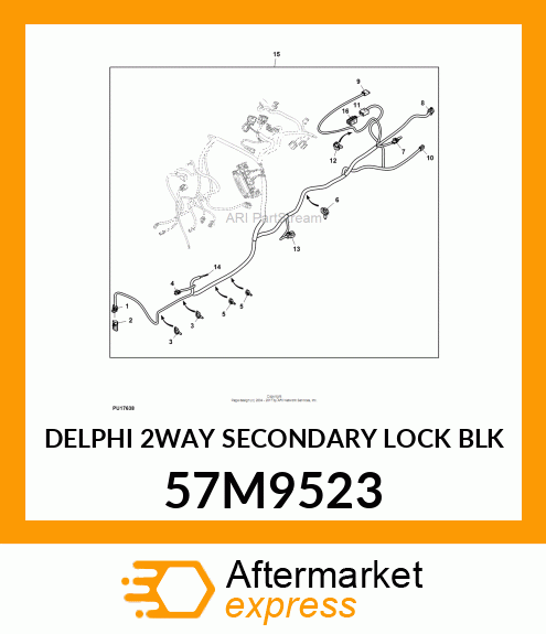 DELPHI 2WAY SECONDARY LOCK BLK 57M9523