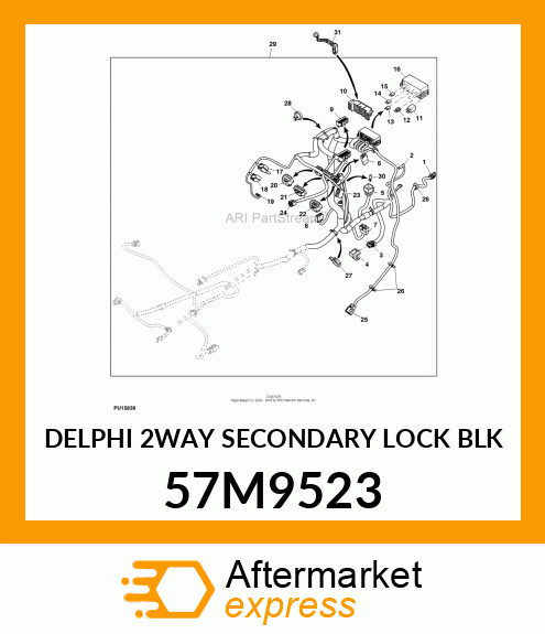 DELPHI 2WAY SECONDARY LOCK BLK 57M9523