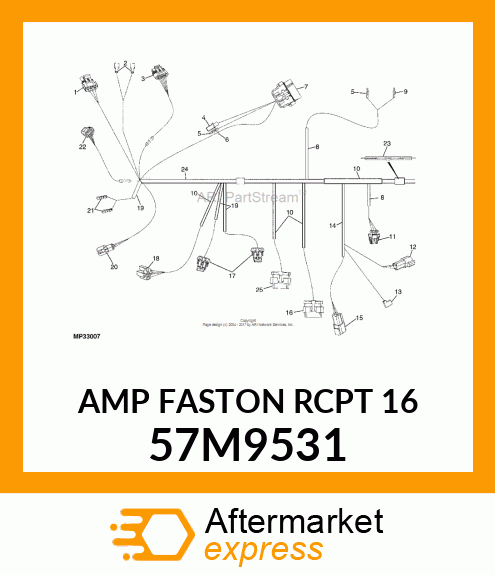 AMP FASTON RCPT 16 57M9531