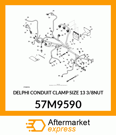 DELPHI CONDUIT CLAMP SIZE 13 3/8NUT 57M9590