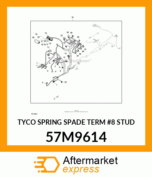 TYCO SPRING SPADE TERM #8 STUD 57M9614