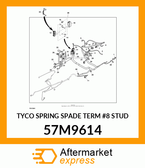 TYCO SPRING SPADE TERM #8 STUD 57M9614